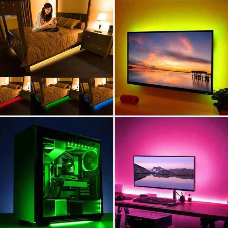 Led's a Bluetooth, APP e Controle / RGB LED Lights para TV e Luz De Fundo para quarto