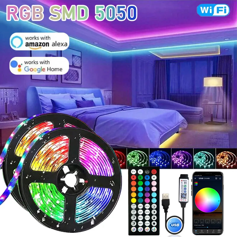 Led's a Bluetooth, APP e Controle / RGB LED Lights para TV e Luz De Fundo para quarto